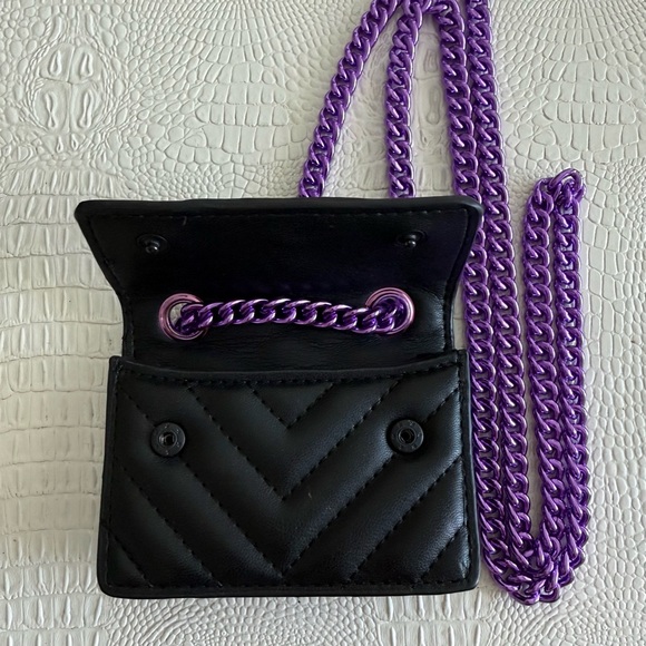 Kurt Geiger Micro Kensington Crossbody - Charcoal - Picture 6 of 7